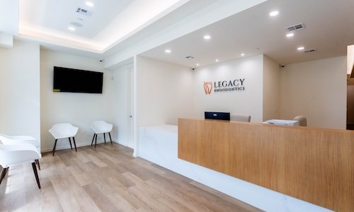 a lobby of a building